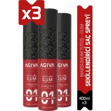 Agiva Saç Spreyi Gum 400 ml Ultimate Hold-3 Lü Set