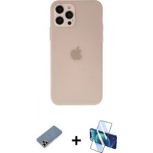 Pileli Store Pilelistore™ iPhone 12 Pro Kılıf Atlas Minimal Prime - Siyah 3D Antistatik Seramik Nano Ekran Koruyucu + Metal Kamera Lens Koruma Cam - Mr