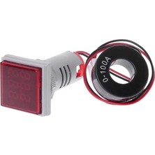 China 22MM Dijital Voltmetre Kare Ac 60-500V 0-100A Kırmızı