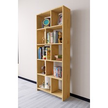 Mirobi Cordoba 5 Raflı 10 Bölmeli Kitaplık Dekoratif Modern Kitaplık, Çam