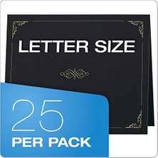 Skygo Sertifika Sahipleri, Siyah Diploma Sahipleri, Mektup Boyutu, Paket Başına 25 (299550)