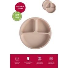 Bebekevi Silikon Bebek Tabağı Vakumlu Bölmeli Silikon Bebek Mama Tabağı – Bpa Free