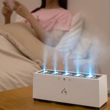 Skygo Hava Nemlendirici Difüzör Humidifier Buhar Makinesi Nemlendirici Aroma Terapi Difüzörü 900 ml Kapasiteli 10X25 cm Ev Ofis Spa Oda Nemlendirici (K15 Beyaz)