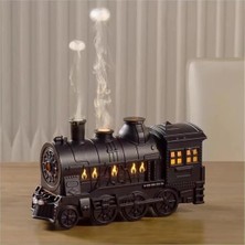 Skygo Buhar Treni Görünümlü 300ML Hava Nemlendirici Difüzör | Çift Nozullu Güçlü Soğuk Buhar | Dekoratif Masaüstü Ofis ve Yatak Odası Nem Makinesi | 24CM x 13CM | TD77 (Siyah)