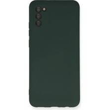 Durukar®  Samsung Galaxy A03S Kılıf Nano Içi Kadife Silikon - Koyu Yeşil