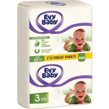 Skygo Evy Baby Bezi Midi 2'li Paket 3 Beden 62 Adet