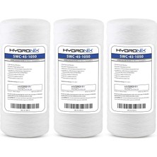 Skygo Hydronix HX-SWC-45-1005/3 Evrensel Tüm Ev Tortu Ipi Sarılı Su Filtresi Kartuşu 11,4 cm x 25,4 cm - 5 Mikron-3 Paket, Beyaz