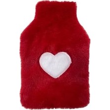 Skygo Sıcak Su Torbası Peluş Kalpli,kırmızı Termofor 29X17CM 750ML