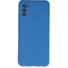 Durukar®  Samsung Galaxy A03S Kılıf Nano Içi Kadife Silikon - Mavi
