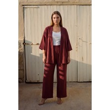Mivoon Bürümcük Kumaş Kimono Takım