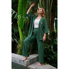 Mivoon Bürümcük Kumaş Kimono Takım