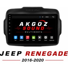 GÖZA-X Jeep Renegade 2016-2020 Multimedya Çerçevesi  9 Inç  Soketleri Içinde