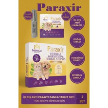 Mengu Petcare Paraxir Kedi Iç Dış Bitkisel P Arazit Iç Dış D Amlası Köpek Iç Dış Anti P Arazit Bit Pire Kene Damla Seti (5 Damla 3 Tablet)