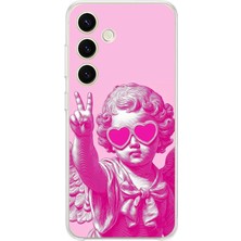 TechTree Samsung Galaxy S24 Uyumlu Neon Gözlüklü Modern Eros Baskılı Silikon Kılıf