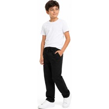 İrem Çocuk Giyim Erkek Çocuk Jogger Model Beli Lastikli Ip Bağlamalı Cepli Siyah Renk Kot Pantolon