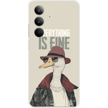 TechTree Realme C75 Uyumlu Everything Is Fine Baskılı Silikon Kılıf