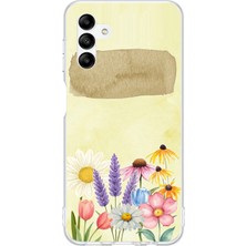 TechTree Samsung Galaxy A04S Uyumlu Sulu Boya Dokulu Vazoda Çiçek Desenli Baskılı Silikon Kılıf