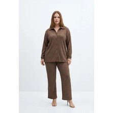 Mivoon Bürümcük Kumaş Gömlek Pantolon Takım