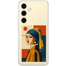 TechTree Samsung Galaxy S24 Uyumlu Bauhaus Inci Küpeli Kız Baskılı Silikon Kılıf