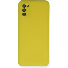 Durukar®  Samsung Galaxy A03S Kılıf Nano Içi Kadife Silikon - Sarı