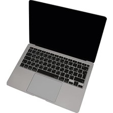 Skygo Uk Iso Arapça Klavye Koruyucu Silikon MacBook Air 13 Retina 2020 ile Uyumlu | Ters L Enter | A2179 A2337 M1 Siyah