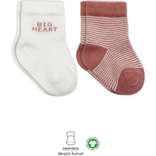 Belirtilmemiş 2'li Big Heart Penye Soket Çorap 10117 Pudra