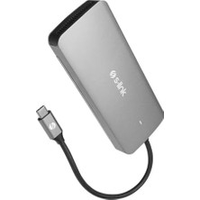 Skygo SWV-USBC036 6 In 1 Gri Metal Type-C To Hdmı+Usb3.0+Pd3.0 Usb-C 3.1 M.2 SSD Fonskiyonlu 6 In 1 Usb-C Hub, Type C M.2 SSD Okuyucu