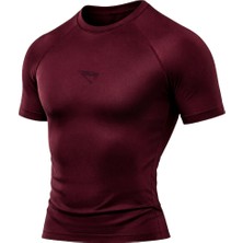 Gym Viper Compression Bordo Siyah Tişört
