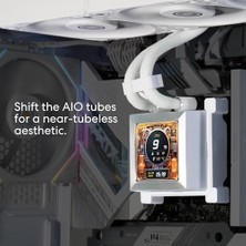 Skygo Li Hydroshift 360 Aıo - Pre-Installed 3 x 28MM Fans - -Mounted Coolant Pathway - 2.88” LCD Screen - 480 × 480 Resolution - Captured Screenshots Or Recorded Videos - (HSLCD36SW)