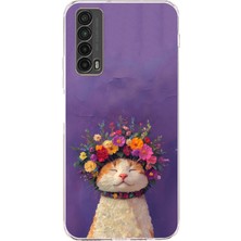 TechTree Huawei P Smart 2021 Uyumlu Frida Catlo Kedi Baskılı Silikon Kılıf