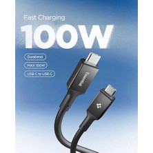 Skygo Usb-C To Usb-C 1 Metre Kablo 100W Güç/pps 2.0 Desteği Super Hızlı Şarj / 5 Gbps (E-Marker Çip) Data Aktarım Hızı/pd USB 3.2 Type-C Ekstra Dayanıklı Mfı Lisanslı - ACA09459