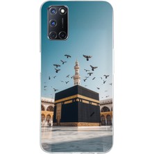 TechTree Oppo A52-A72-92 Uyumlu Kabe Umre ve Kuşlar Baskılı Silikon Kılıf