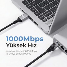 Skygo Bix C6C01 Usb-C To 1000MBPS Gigabit Ethernet Dönüştürücü Cat6 Kablo 1 Metre Thunderbolt 3/4/5, Mac/windows/ipad/ Uyumlu