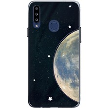 TechTree Samsung Galaxy A20S Uyumlu Minimalist Galaksi Yıldızlı Gece Baskılı Silikon Kılıf