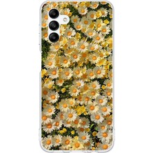 TechTree Samsung Galaxy A04S Uyumlu Papatya Bahçesi Sulu Boya Baskılı Silikon Kılıf