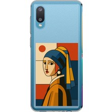 TechTree Samsung Galaxy A02 Uyumlu Bauhaus Inci Küpeli Kız Baskılı Silikon Kılıf