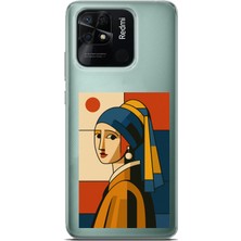 TechTree Redmi 10C - Poco C40 Uyumlu Bauhaus Inci Küpeli Kız Baskılı Silikon Kılıf