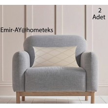 Emir-Ay@hometeks 2 Adet Kapitoneli Kırlent Kılıfı , Yastık Kılıfı ( Leke Tutmayan Silinebilir Kadife )