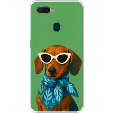 TechTree Oppo A5S-AX7-A12 Uyumlu Cool Dachshund Köpek Baskılı Silikon Kılıf