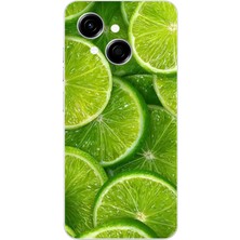 TechTree Tecno Spark Go 1 Uyumlu Misket Limonu Lime Desenli Yaz Temalı Baskılı Silikon Kılıf
