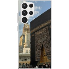 TechTree Samsung Galaxy S22 Ultra Uyumlu Manevi Huzur Kabe Kapısı Umre Baskılı Silikon Kılıf