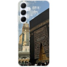 TechTree Samsung Galaxy A55 Uyumlu Manevi Huzur Kabe Kapısı Umre Baskılı Silikon Kılıf