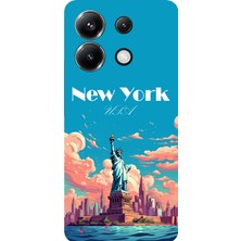 TechTree Poco X6 Pro Uyumlu Özgürlük Heykeli New York Baskılı Silikon Kılıf