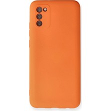 Durukar®  Samsung Galaxy A03S Kılıf Nano Içi Kadife Silikon - Turuncu