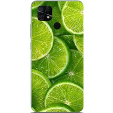 TechTree Redmi 10C - Poco C40 Uyumlu Misket Limonu Lime Desenli Yaz Temalı Baskılı Silikon Kılıf