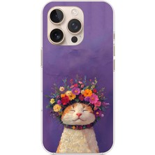 TechTree iPhone 16 Pro Max Uyumlu Frida Catlo Kedi Baskılı Silikon Kılıf