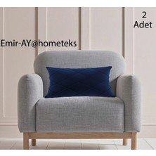 Emir-Ay@hometeks 2 Adet Kapitoneli Kırlent Kılıfı , Yastık Kılıfı ( Leke Tutmayan Silinebilir Kadife )