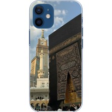 TechTree iPhone 12 Mini Uyumlu Manevi Huzur Kabe Kapısı Umre Baskılı Silikon Kılıf