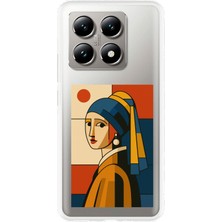 TechTree Xiaomi Mi 14T Uyumlu Bauhaus Inci Küpeli Kız Baskılı Silikon Kılıf