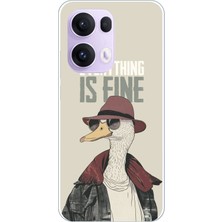 TechTree Oppo Reno 13 Pro Uyumlu Everything Is Fine Baskılı Silikon Kılıf